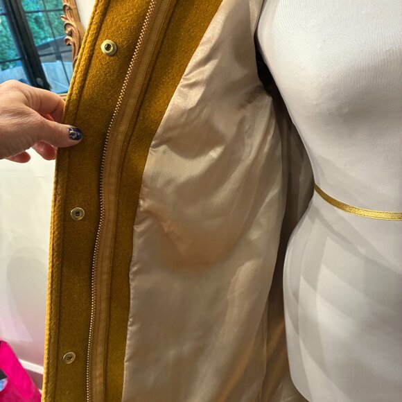 J.Crew Chateau Parka in Italian Stadium-Cloth Wool Coat – Tan, Size 12, Faux Fur - Picture 8 of 13